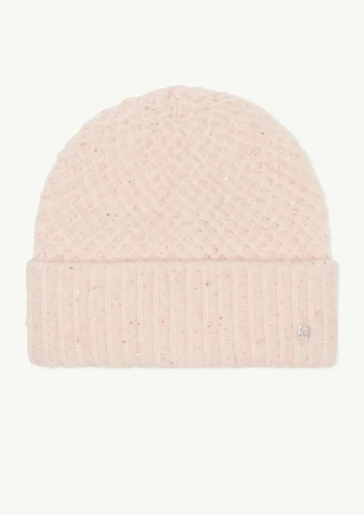 Strickmütze mit Pailletten