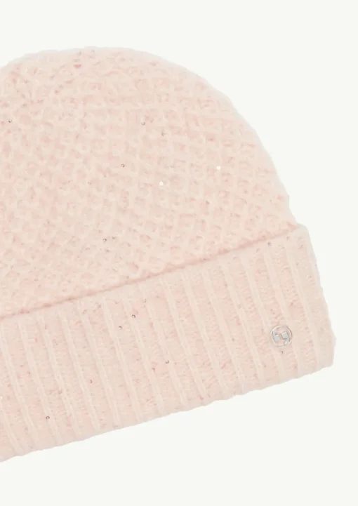 Strickmütze mit Pailletten