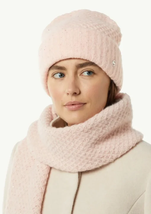 Strickmütze mit Pailletten