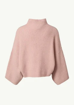 Strick-Poncho mit Stehkragen