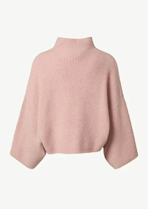 Strick-Poncho mit Stehkragen