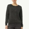 Strickpullover mit Ajourmuster mit Glitzergarn