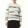 Strickpullover mit Intarsien und Garn-Mix