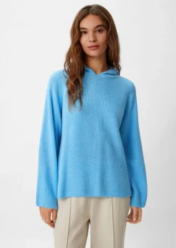 Strickpullover mit Kapuze