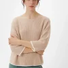 Strickpullover mit Kontrast-Details