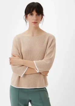 Strickpullover mit Kontrast-Details