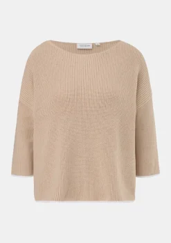 Strickpullover mit Kontrast-Details