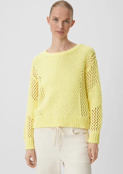 Strickpullover mit Label-Patch