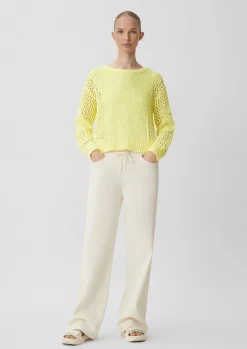 Strickpullover mit Label-Patch