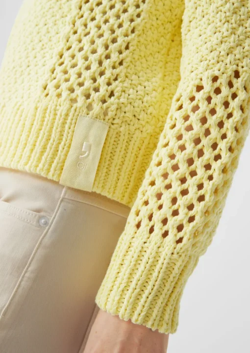 Strickpullover mit Label-Patch