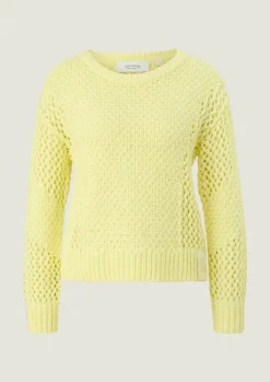 Strickpullover mit Label-Patch