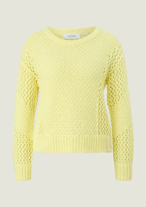 Strickpullover mit Label-Patch