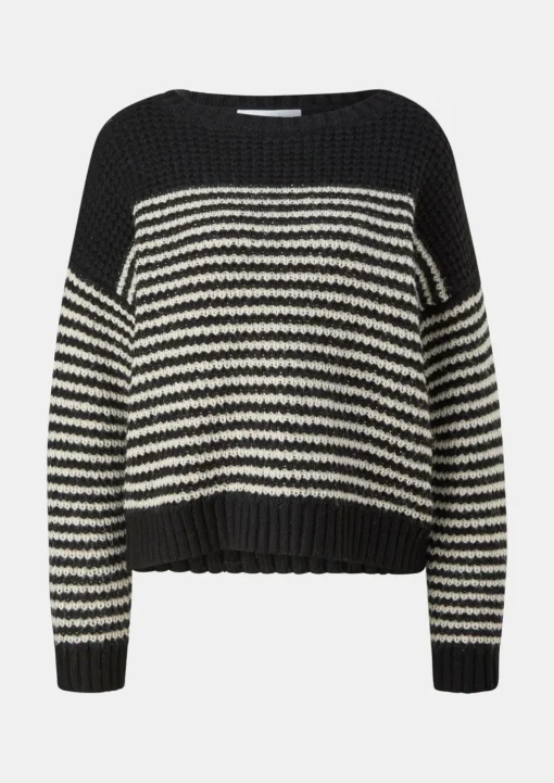 Strickpullover mit Logo-Applikation