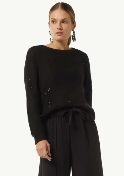 Strickpullover mit Pailletten