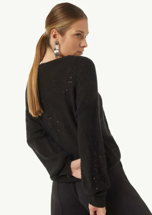 Strickpullover mit Pailletten