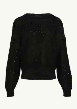 Strickpullover mit Pailletten