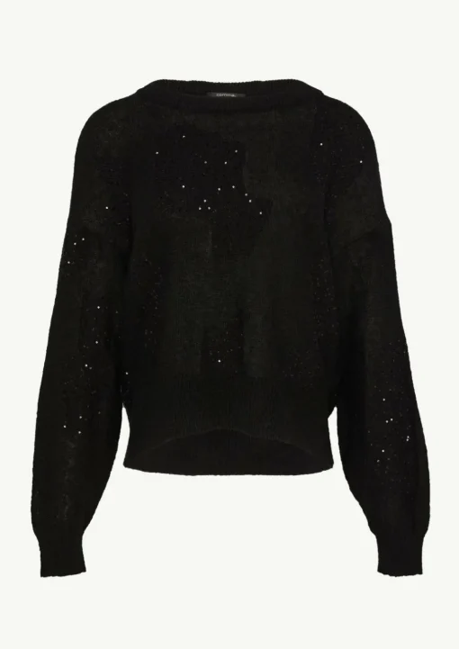 Strickpullover mit Pailletten