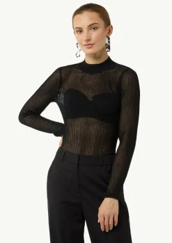Strickpullover mit Rippstruktur