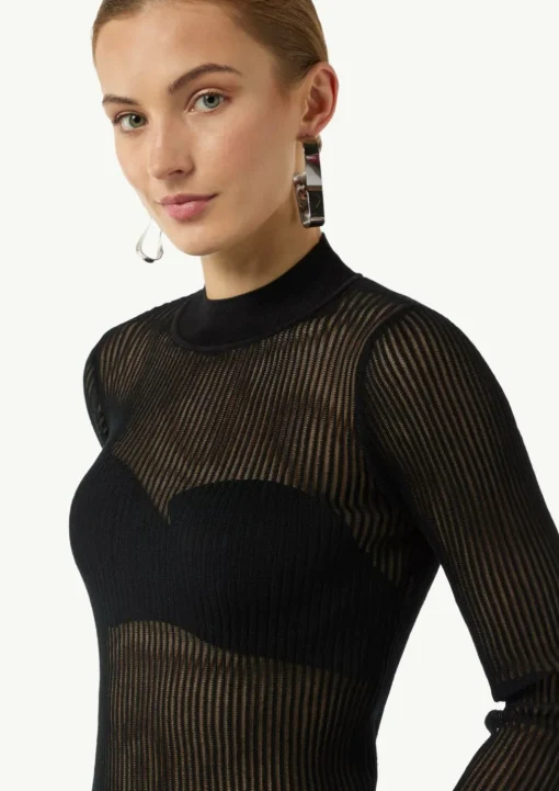 Strickpullover mit Rippstruktur
