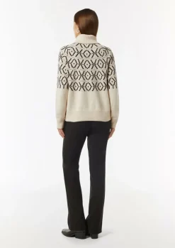 Strickpullover mit Troyer-Kragen
