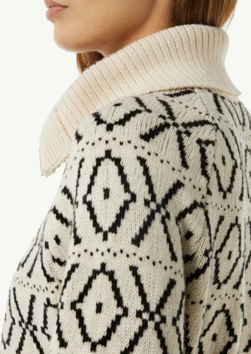 Strickpullover mit Troyer-Kragen