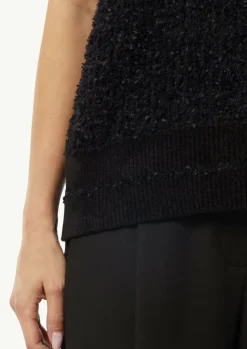 Strickpullover mit V-Ausschnitt und Rippblende