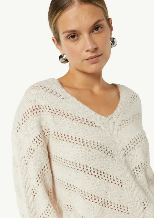 Strickpullover mit zarten Pailletten