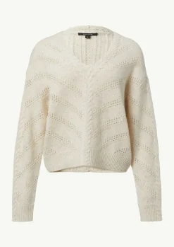 Strickpullover mit zarten Pailletten