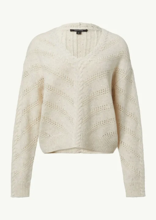 Strickpullover mit zarten Pailletten