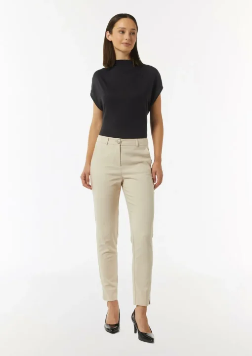Strick-Shirt aus Lyocellmix mit Faltendetails