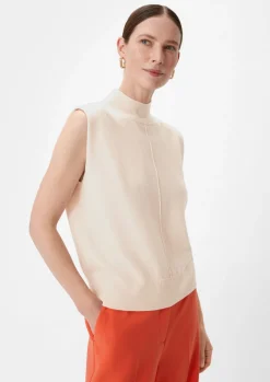 Stricktop mit Kaschmir und leichten Schulterpolstern
