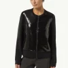 Sweat-Jacke mit Pailletten-Besatz
