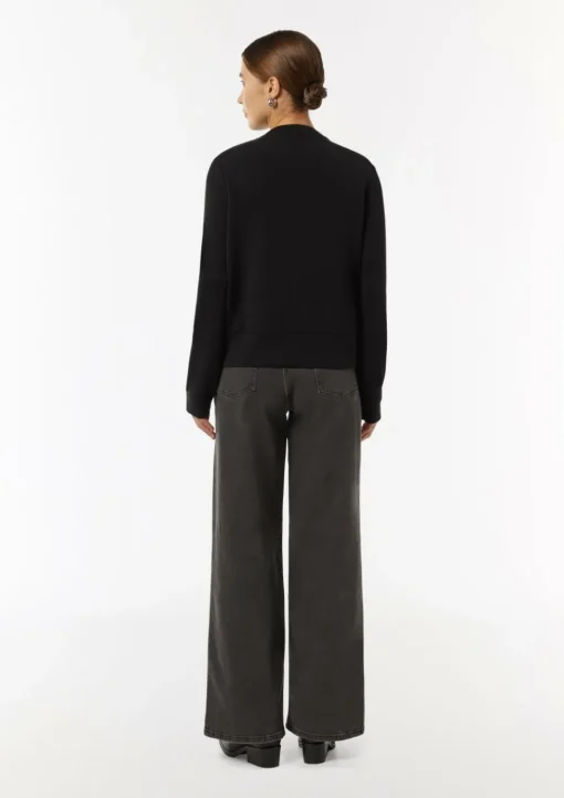 Sweat-Jacke mit Pailletten-Besatz