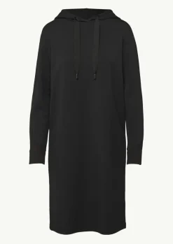 Sweat-Kleid mit Kapuze und Rückenprint