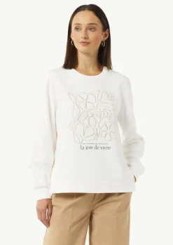 Sweatshirt mit Artwork und seitlichen Schlitzen