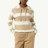 Sweatshirt mit Kapuze und Blockstreifen