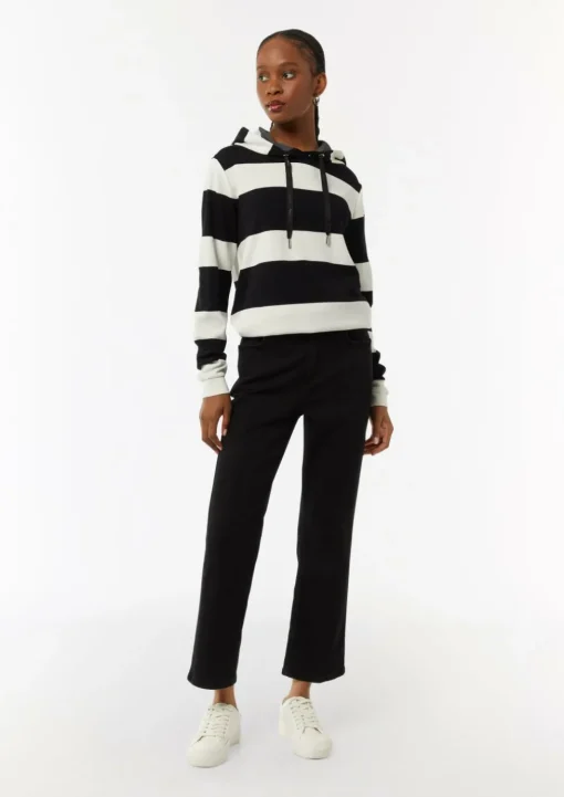 Sweatshirt mit Kapuze und Blockstreifen