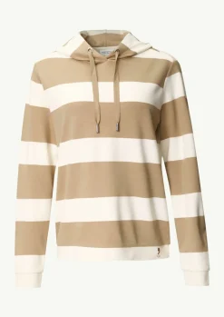 Sweatshirt mit Kapuze und Blockstreifen