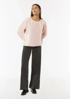 Sweatshirt mit Pailletten-Besatz
