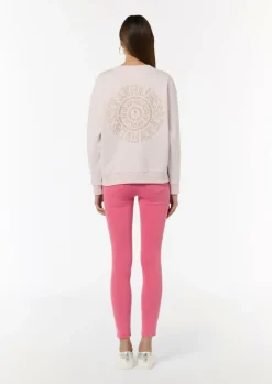 Sweatshirt mit Rückenstickerei