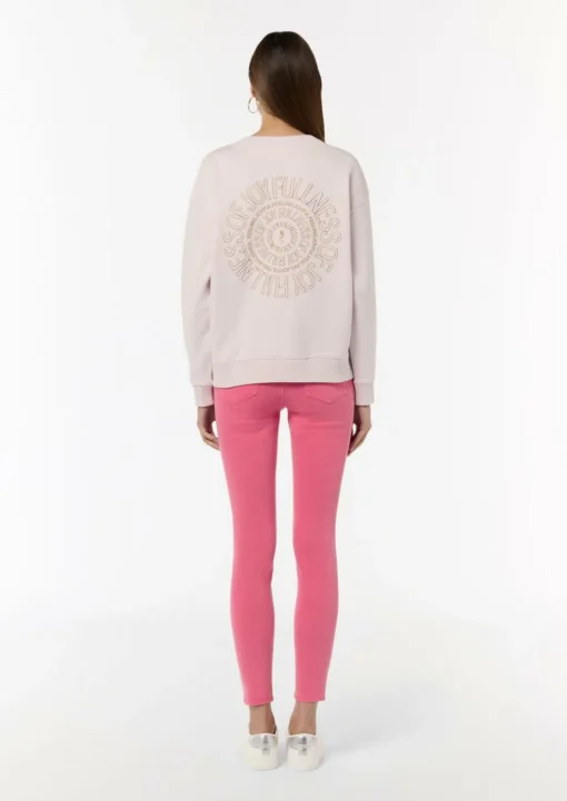 Sweatshirt mit Rückenstickerei