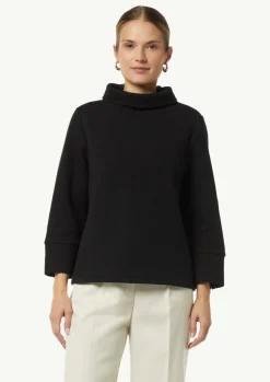 Sweatshirt mit Rollkragen und Strukturmuster