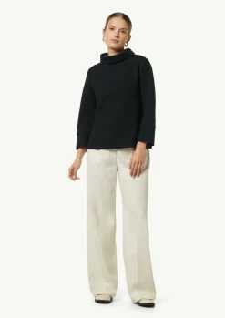 Sweatshirt mit Rollkragen und Strukturmuster