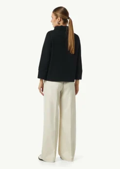 Sweatshirt mit Rollkragen und Strukturmuster