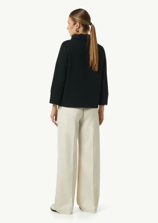 Sweatshirt mit Rollkragen und Strukturmuster