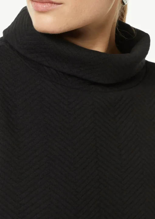 Sweatshirt mit Rollkragen und Strukturmuster
