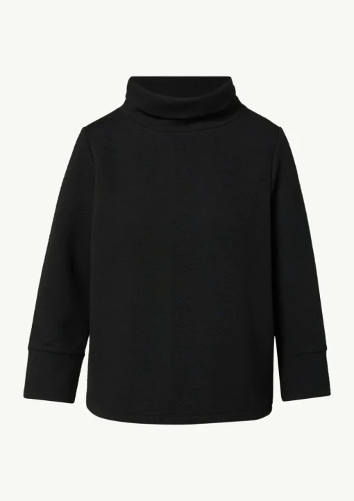Sweatshirt mit Rollkragen und Strukturmuster