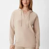 Sweatshirt mit tiefem V-Ausschnitt