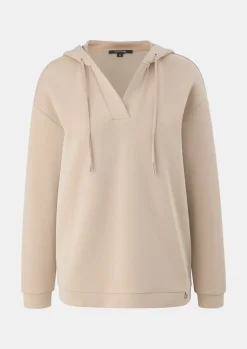 Sweatshirt mit tiefem V-Ausschnitt