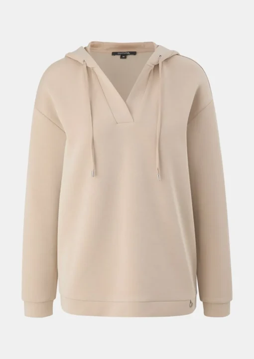 Sweatshirt mit tiefem V-Ausschnitt